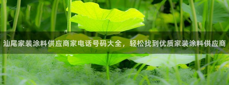 和记官网 公司：汕尾家装涂料供应商家电话号码大全，轻松找到优质家装涂料供应商