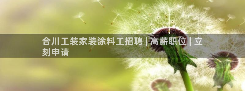 和记 中国官网：合川工装家装涂料工招聘 | 高薪职位 | 立